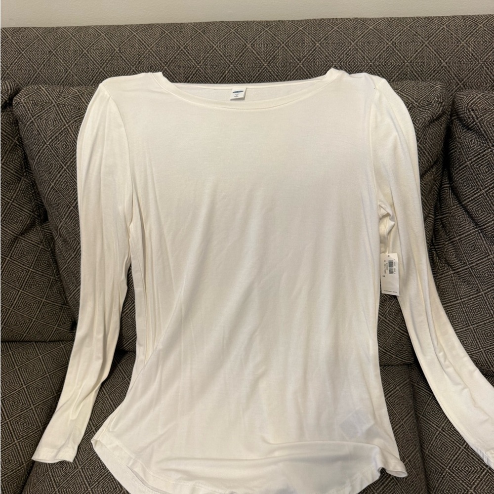 Old Navy white Long Sleeve Women's Top